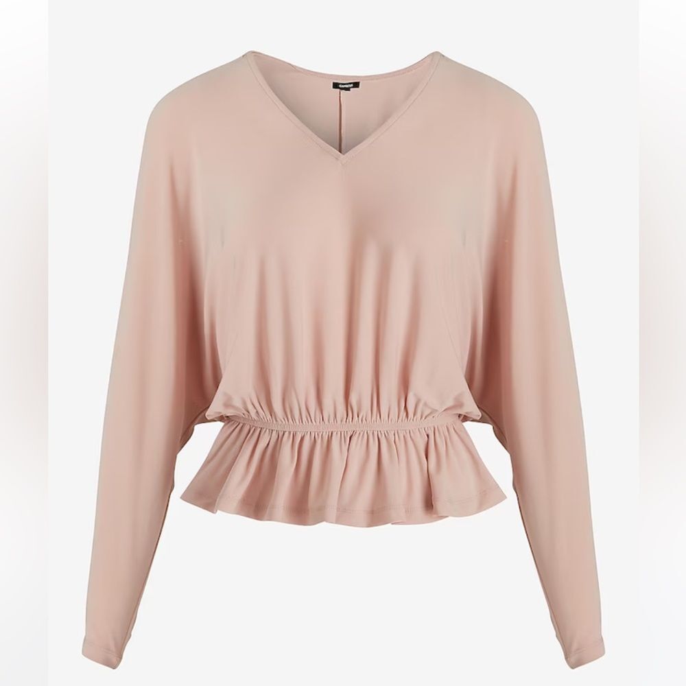 Express Ruched Peplum Top - Picture 3 of 8